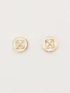 Off-white Arrow Earrings In Gold