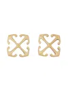 Off-white Gold Mini Arrow Earrings In Gold