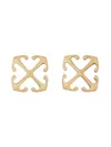 Off-white Gold Mini Arrow Earrings In Gold