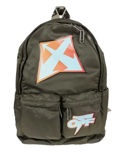 Off-white Arrow Easy "military" Backpack In Green