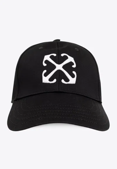 Off-white Arrow Embroidered Baseball Cap In Black