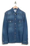Off-white Arrow Embroidered Skinny Denim Shirt In Blue