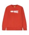 Off-white Arrow Faded Cotton Sweatshirt In Red