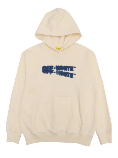 Off-white Kids' Arrow Faded Hoodie Off White - Blue