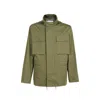Off-white Arrow Field Cotton Jacket Men In Green