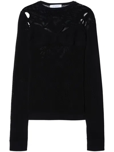 Off-white Off White Net Arrow Bralette Top Women In Black