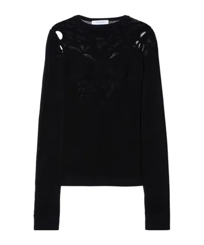 OFF-WHITE OFF-WHITE ARROW CUT-OUT CREWNECK TOP