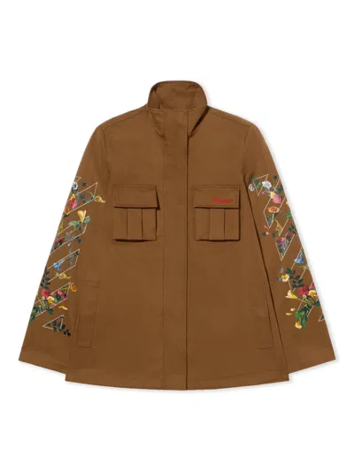 OFF-WHITE ARROW FLOWER FIELD TWILL JACKET
