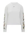 Off-white Arrow Flowers Long-sleeved T-shirt In White