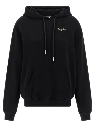 Off-white Arrow Glass Flower' Hoodie In Black