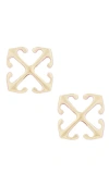 Off-white Mini Arrow Earrings In Gold & Rose Pink