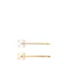 Off-white Crystal Arrow Hair Clip Duo In Yellow