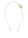 Off-white Crystal Arrow Logo Headband In Dorado