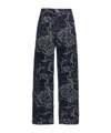 Off-white Camouflage Jacquard Straight-leg Jeans In Black
