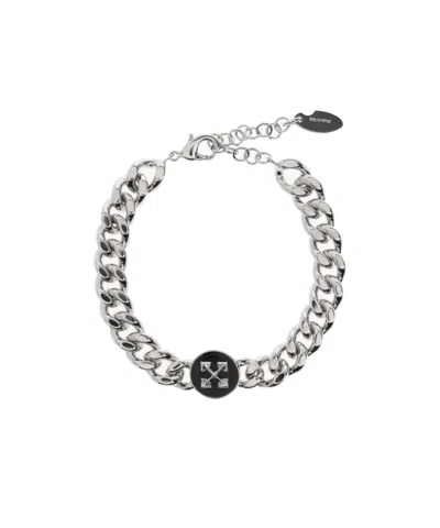 Off-white Arrow Logo Bracelet In Metallic