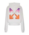 Off-white Arrow Logo Cotton Hoodie In White