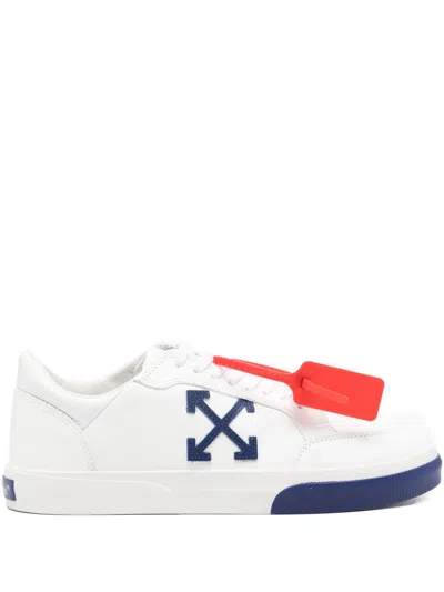 OFF-WHITE ARROW-LOGO LEATHER SNEAKERS