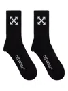 Off-white Arrow Logo Socks In Black