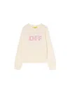 Off-white Arrow Logo Sweater In White