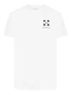 Off-white Arrow Print Slim Fit Cotton T-shirt In White