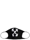 Off-white Arrow Logo Printed Face Mask In Black