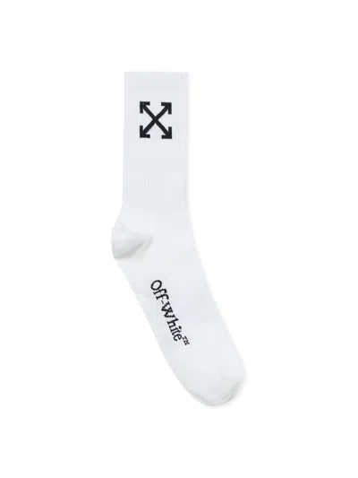 Off-white Arrow Mid Calf Socks In White