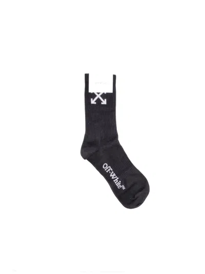 Off-white Arrow Mid Calf Socks Black - White