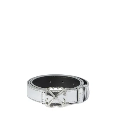 Off-white Arrow Mirror Belt In White