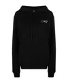 Off-white Arrow Motif Drawstring Hoodie In Black