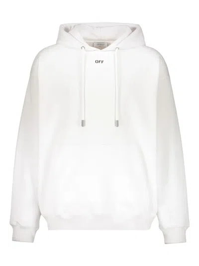 Off-white Arrow Skate Printed French Cotton-terry Hoodie In White