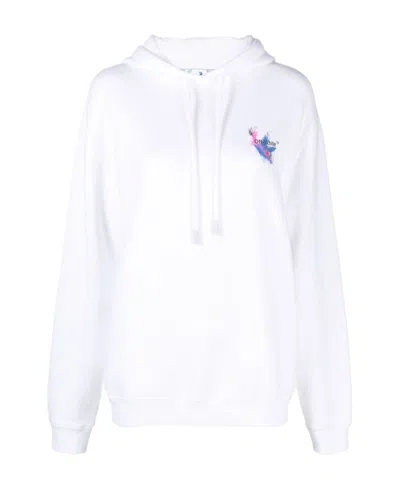 Off-white Arrow-motif Graphic Hoodie In White