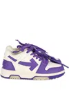 Off-white Arrow-motif Leather Sneakers In Purple