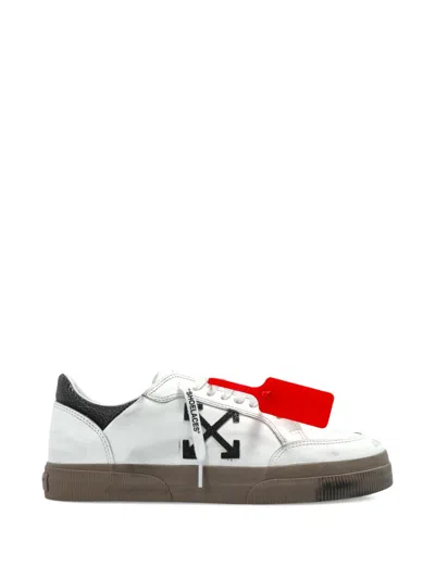 Off-white Low Profile Sneaker Round Toe Contrast Sole In White