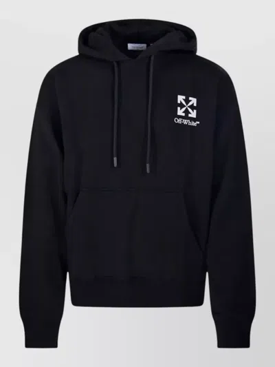 Off-white Arrow Motif Skate Hooded Sweatshirt In Black