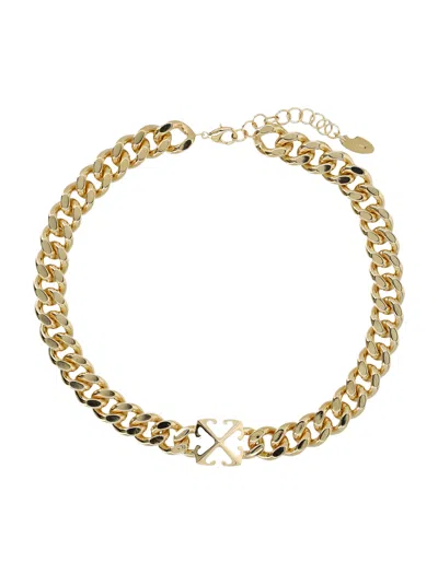 Off-white Gold Arrow Chain Necklace