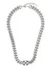 Off-white Silver Arrow Chain Necklace In Silver