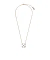 Off-white Arrow Necklace In Yellow