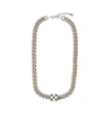 Off-white Enamel Arrow Chain Necklace In Yellow