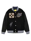 Off-white Arrow-patch Bomber Jacket In Black