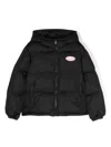 Off-white Logo-patch Padded Jacket In Black