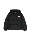 Off-white Logo-patch Padded Jacket In Black