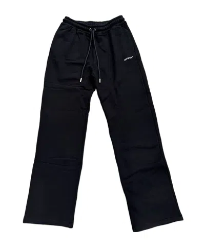 Off-white Arrow Pattern Drawstring Joggers In Black
