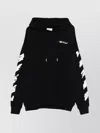 Off-white Brushstroke Arrow Print Zip-up Hoodie In Black