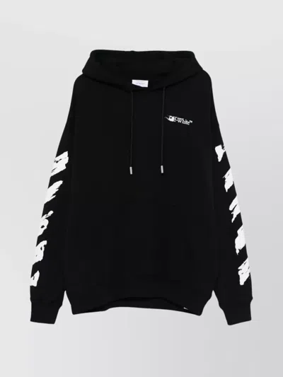 OFF-WHITE ARROW PATTERN HOODIE DRAWSTRING