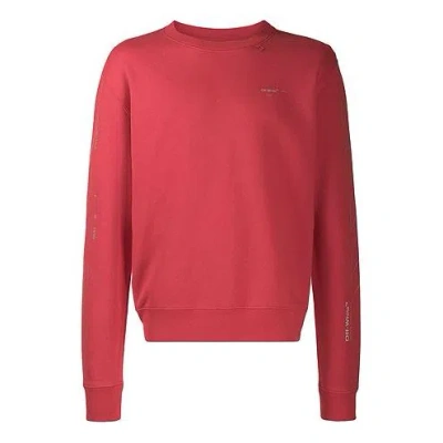 Off-white Arrow Pattern Printing Pullover Red