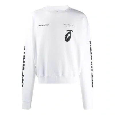 Off-white Arrow Pattern Round Neck Pullover White