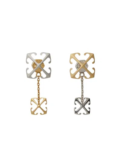 OFF-WHITE ARROW PENDANT EARRINGS