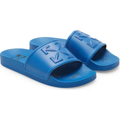 Off-white Arrow Pool Slide Sandal In Blue