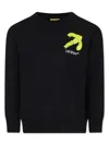 Off-white Arrow-print Cotton Sweatshirt In Black
