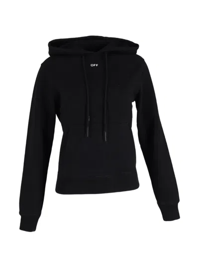 Pre-owned Off-white Arrow-print Hoodie In Black